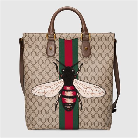 gucci supreme bee tote|Gucci flats with bee.